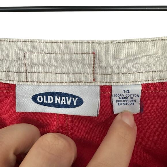 Y2K Old Navy Vibrant Red Vintage Swimwear Boy Shorts 100% cotton size Large - Picture 5 of 12